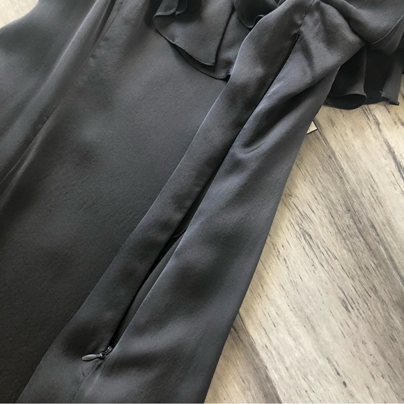 Lauren Ralph Lauren Silk Flirty Ruffle Sleeve Midi Length Semi-Formal Dress - Picture 6 of 11